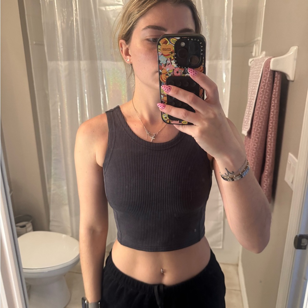 Lululemon softstreme ribbed cropped tank